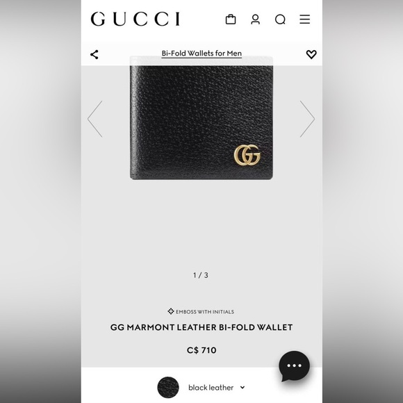 Brand new never used GG MARMONT LEATHER BI-FOLD WALLET. - Picture 8 of 8